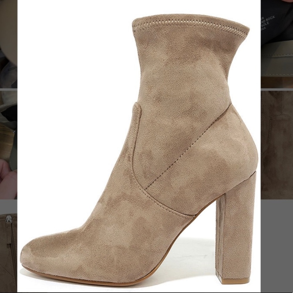 NWOT NEVER WORN- Steve Madden Edit Bootie (Taupe)